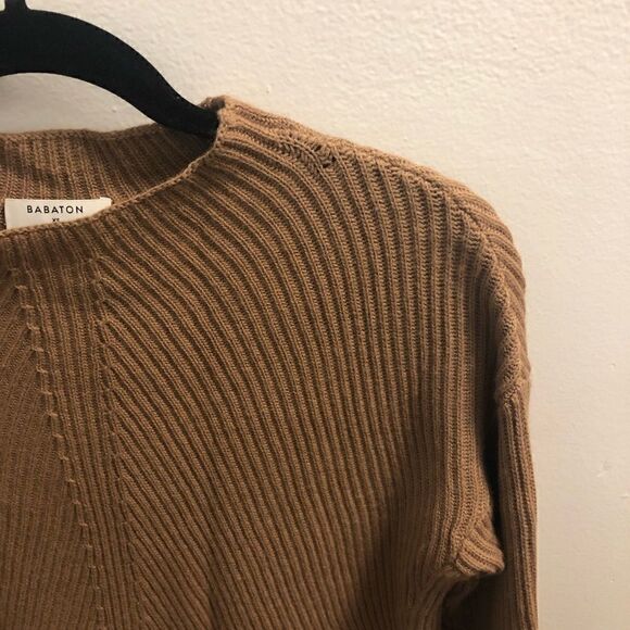 ARITZIA Babaton Chalmers Brown Beige Neutral Sweater in Constant Camel ~ size XS - Picture 6 of 13